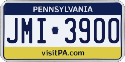 PA license plate JMI3900