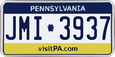 PA license plate JMI3937