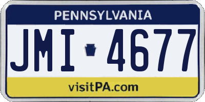 PA license plate JMI4677