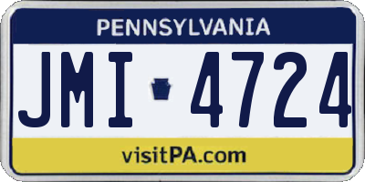 PA license plate JMI4724