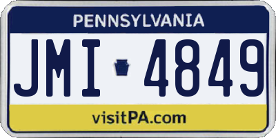 PA license plate JMI4849
