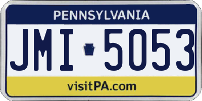 PA license plate JMI5053
