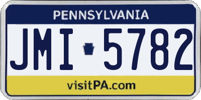 PA license plate JMI5782