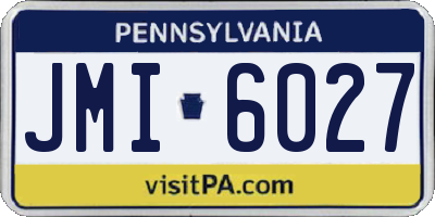 PA license plate JMI6027