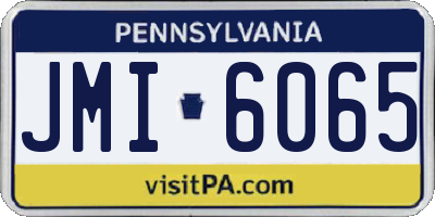 PA license plate JMI6065