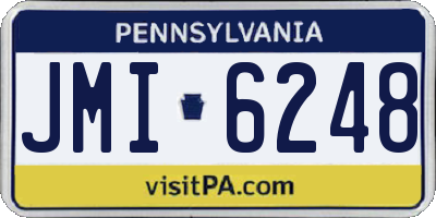 PA license plate JMI6248