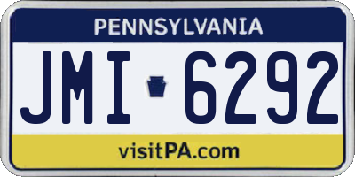 PA license plate JMI6292