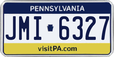 PA license plate JMI6327