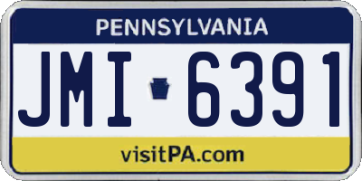 PA license plate JMI6391