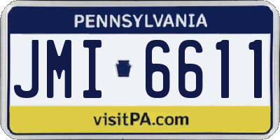 PA license plate JMI6611