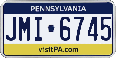 PA license plate JMI6745