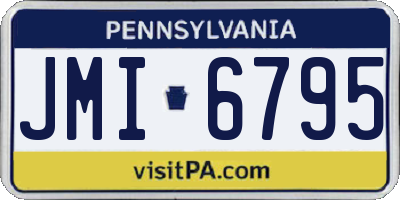 PA license plate JMI6795