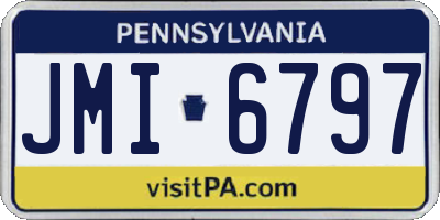 PA license plate JMI6797