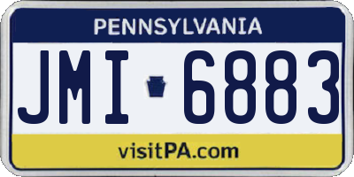 PA license plate JMI6883