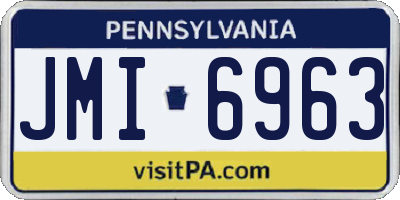 PA license plate JMI6963