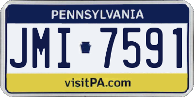 PA license plate JMI7591
