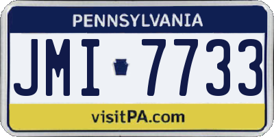 PA license plate JMI7733