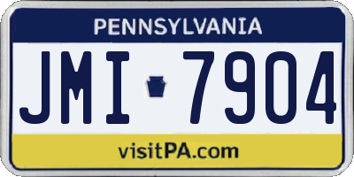 PA license plate JMI7904
