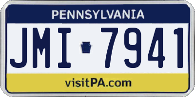 PA license plate JMI7941