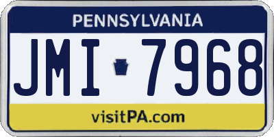PA license plate JMI7968
