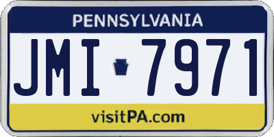 PA license plate JMI7971