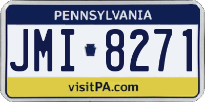 PA license plate JMI8271