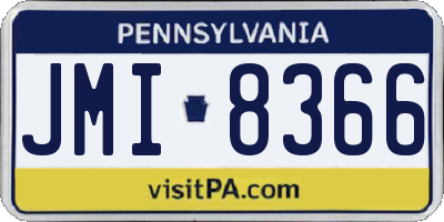 PA license plate JMI8366