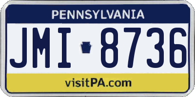PA license plate JMI8736