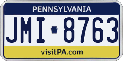 PA license plate JMI8763