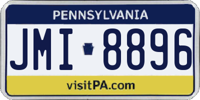 PA license plate JMI8896