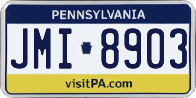 PA license plate JMI8903
