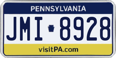 PA license plate JMI8928