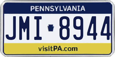PA license plate JMI8944