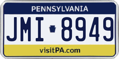 PA license plate JMI8949