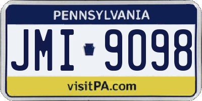 PA license plate JMI9098