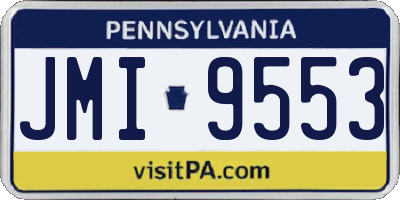 PA license plate JMI9553