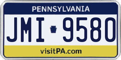 PA license plate JMI9580