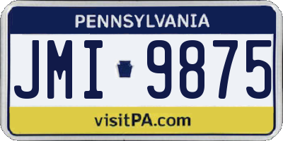 PA license plate JMI9875