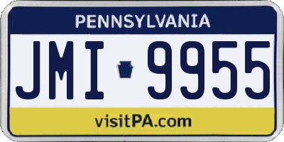 PA license plate JMI9955