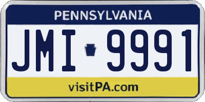 PA license plate JMI9991