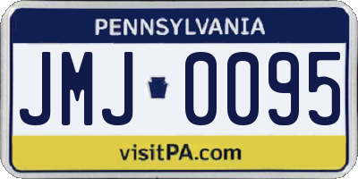 PA license plate JMJ0095