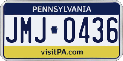 PA license plate JMJ0436