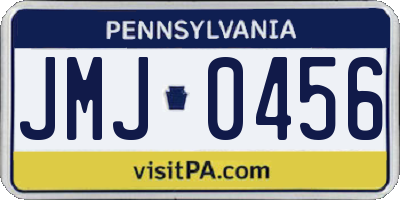 PA license plate JMJ0456