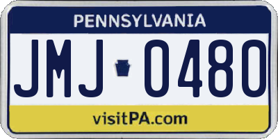 PA license plate JMJ0480