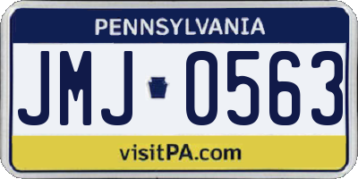 PA license plate JMJ0563