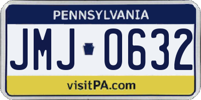 PA license plate JMJ0632