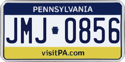 PA license plate JMJ0856
