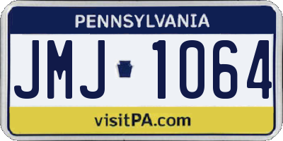 PA license plate JMJ1064