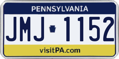 PA license plate JMJ1152