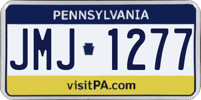 PA license plate JMJ1277